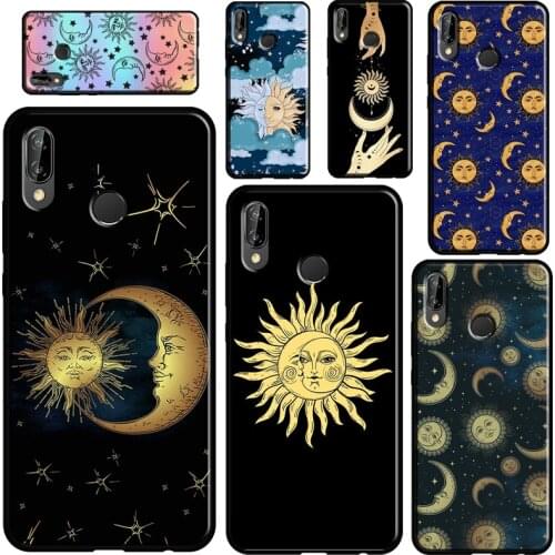 Sun Moons Star Astrological Celestial For Huawei P20 P40 P30 Pro Mate 20 Lite Nova 5T P Smart 2019 2021 Case For Honor 10i 9X 8X
