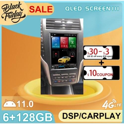 Android 11 128GB Tesla Style for Lincoln MKC 2013 - 2020 GPS Car Navigation Multimedia Video Stereo Player Radio Carplay 2 DIN