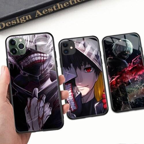 Personality Case Tokyo Ghoul For Iphone 6 6S 7 8 Plus X XR XS 11 12 Pro Max SE2020 Phone Tempered Glass