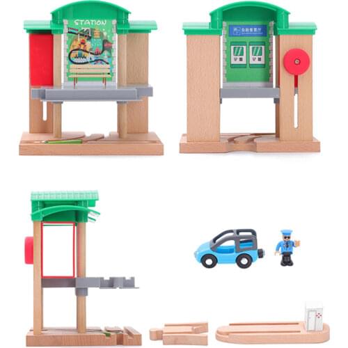 Wooden Train Track Port Wharf Scene Railway General Accessories Transportation Center Port Transportation Childrens Toys Gifts