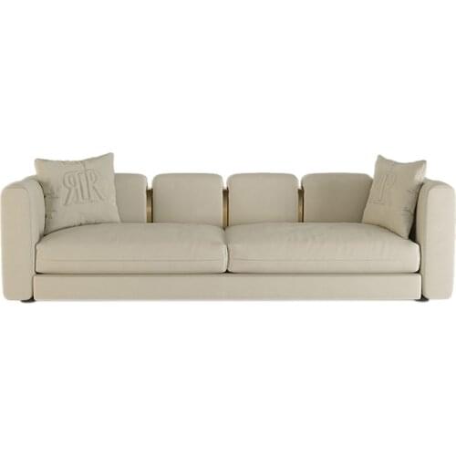 Sofa small apartment modern minimalist port style high-end living room leather art Italian sofa