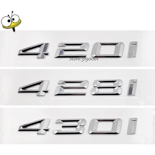 For BMW DIY Sticker Exterior Car-styling Metal Auto Car Sticker Decal Badge Emblem For BMW 4 Series 420i 428i 430i 420 428 GT