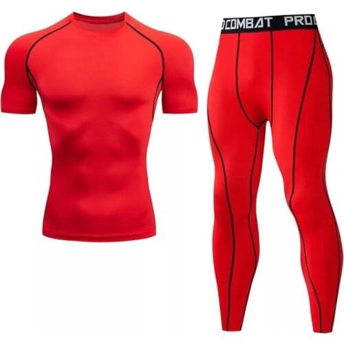 Men compression Skin tights Leggings Run jogging Gym workout Crossfit Bodybuilding male Bottom MMA trousers fitness sports sets