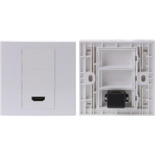 HDMI Wall Plate with Angle Side Female to Female Connector Support 3D and 4K
