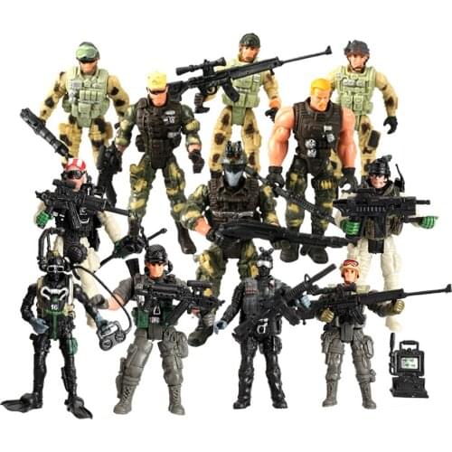 Simulate Action Figure Soldier Model Doll 10cm for Q65 WPL B36 C24 1/16 RC Car Truck DIY Parts (Styles Shipped Randomly)