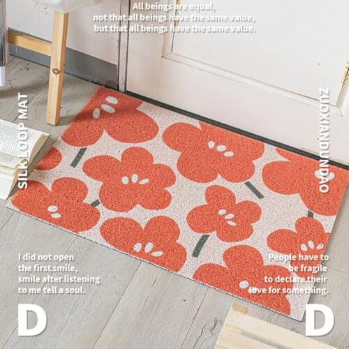 Printed Flower Pattern Kitchen Mat Bath Mat Living Room Mat Non-slip Mat Entrance Door Mat Carpet Home Doormat Custom Mat Carpet