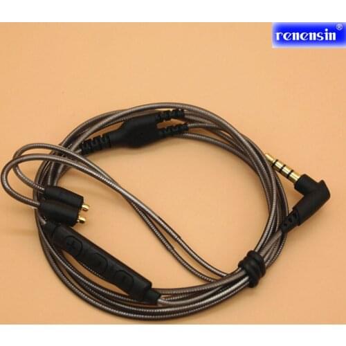 MMCX Aluminum foil line Cables For Shure SE215 SE425 SE535 SE846 UE900 Port Earphone Cable with Mic for Andrews iphone ipad
