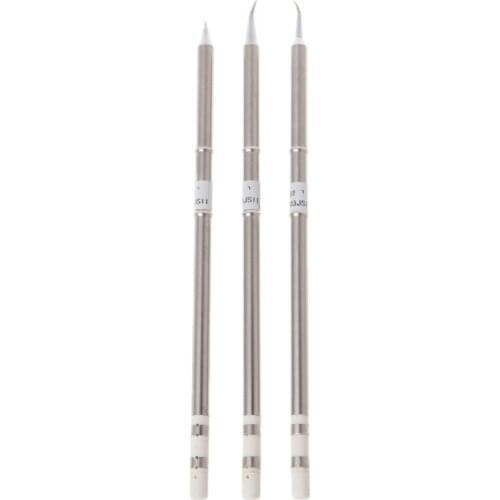 P82C 3 Pcs T12-J02 T12-JL02 T12-JS02 Iron Tips For Hakko Soldering Station FX-951 952