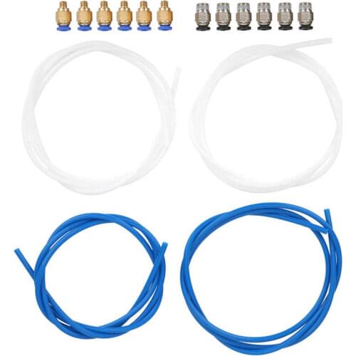 PTFE Tubing PC4-M10 Fitting Connectors PC4-M6 Straight Push in Quick Pneumatic Fittings PTFE Tubing + PC4‑M6 Connector