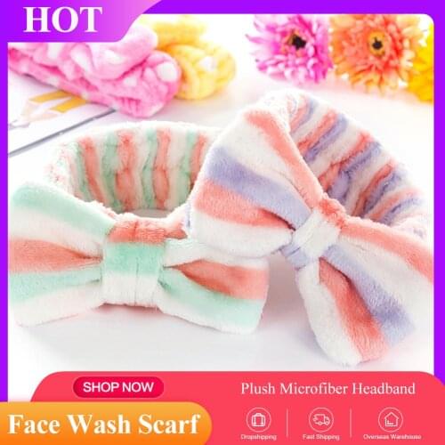 Womens Face Wash Soft Coral Fleece Soft Headband Cute High Stretch Creative Animal Ear Makeup Portable Bath SPA Hair Accessory