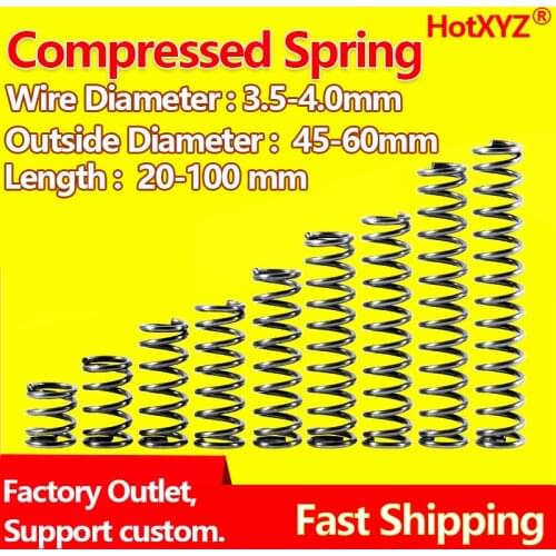 Spring Compressed Pressure Spring Return Spring Release Spring Wire Diameter 2.0mm Outer Diameter 10mm Factory Spot
