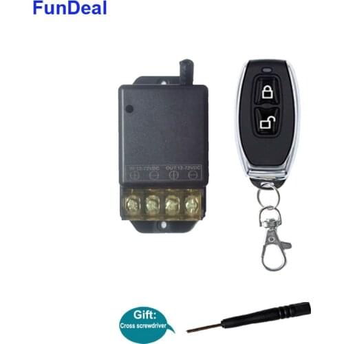 433MHz High Power 30A Relay Wireless RF Remote Control Switch DC 12V 24V 72V Water Pump Motor Car Headlight Remote Control