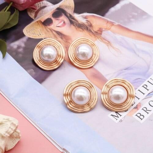 Pearl Texture Earrings Alloy Trend Accessories Pretty Irregular For Women
