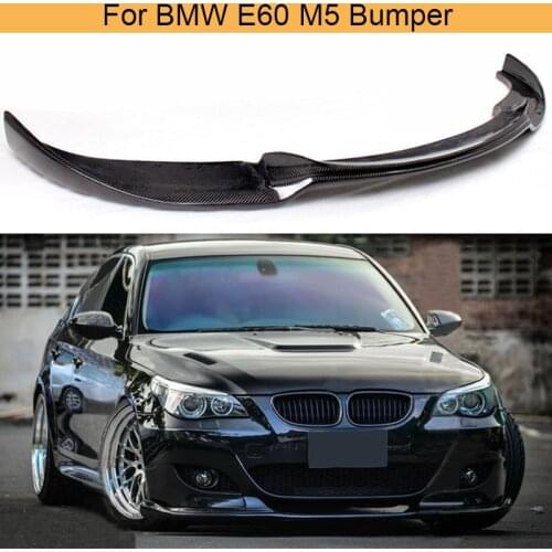 Carbon Fiber Front Bumper Lip Spoiler For BMW 5 Series E60 M5 Bumper 2006 - 2010 Front Bumper Lip Chin Spoiler Apron Splitters