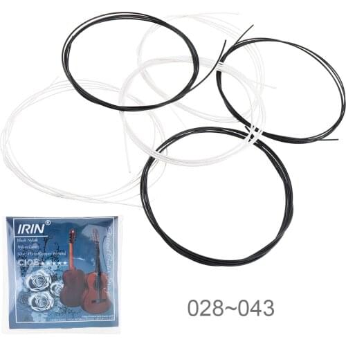 6pcs / set Classical Guitar String 028-043 Inch Steel Core Silver-Plated Copper Alloy with Nylon Core Guitar Accessories