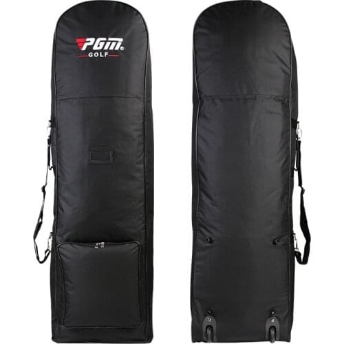 PGM Nylon Golf Air Bag With Wheels Large Capacity Storage Golf Aviation Bag Foldable Double Zipper Lightweight Golf Travel Bags