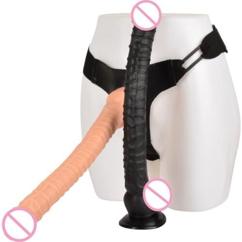 Super Huge 41*4cm Strap on big Dildos with Pants Realistic Stimulate Massage G spot Strapons Penis for Women Lesbian Gay Sex Toy