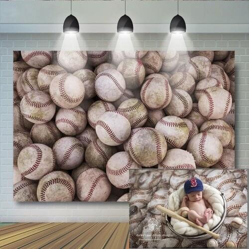 Tennis ball Themed Background Bokeh Birthday Party Newborn Photography Backdrops Kids Photocall Backdrop for Photo Studio