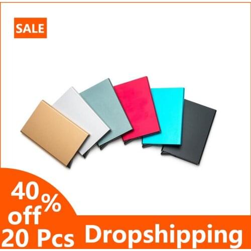 20 Pcs Men And Women Smart Wallet Aluminum Alloy Credit Card Holder RFID Business Casual Anti-theft Mini Purse For Women