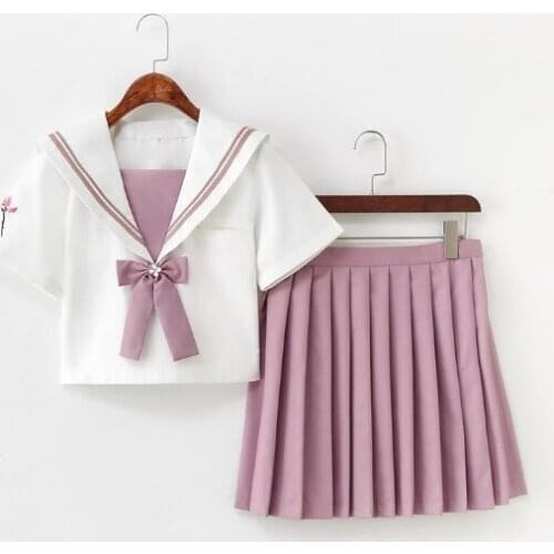 Japanese Pink JK Uniforms College Middle School Students Sailor Uniforms School JK Uniforms Anime Cospaly Students Clothing