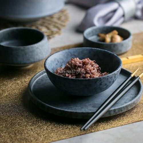 Western Style Simple Creative Ceramic Kimchi Rice Bowl Flat Steak Dinner Plate Tableware High-quality Practical Tableware