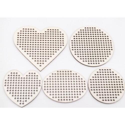 10/25/50/100pcs Unfinished Blank Hole Paved Wooden Hanging Tags Cross Stitch Ornament DIY Engraving Crafts Wedding Decoration