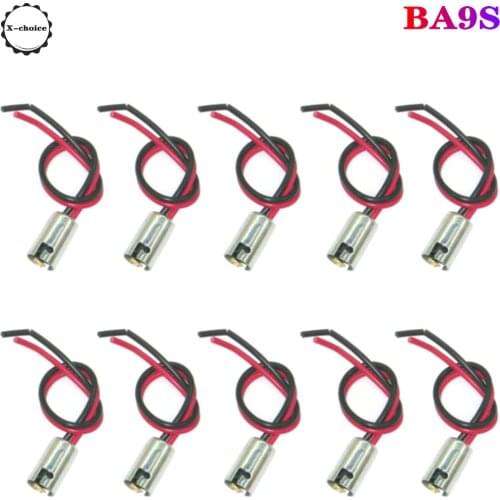 10pcs BA9S T4W Light Bulb Socket Holder Metal - Side LED Light Cars Bikes Trucks