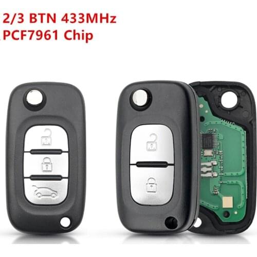 NOT Keyless 3 Button Remote Key PCF7947 Chip 434mhz for Renault Laguna &Velsatis & Espace Card