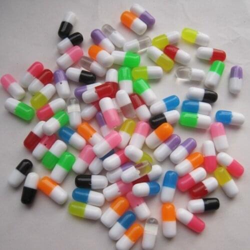 4000pcs/bag Resin Beads, Column, Pill, Multi-color , 12x5.5x5.5mm, Hole: 1mm 004001