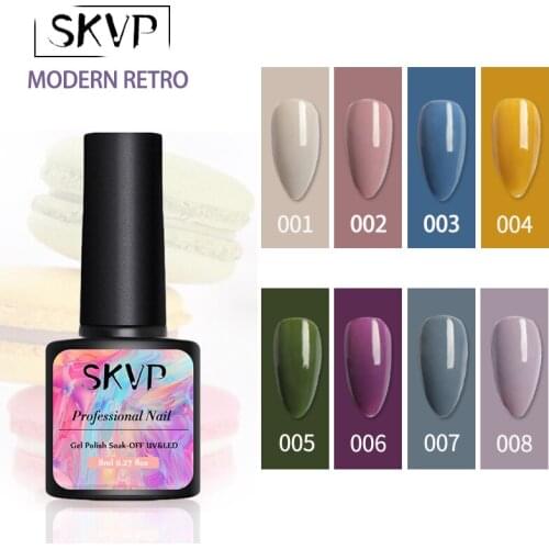 8ml Pure Color Soak Off UV Gel Polish Temperature Color-Changing Gel Varnish Soak Off UV LED Gel Nail Art Gel Decor