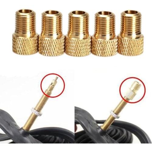 2/4PCS Valve Adapter Pump Convert Presta To Schrader Copper Valve Adaptor Wheels Gas Nozzle Tube Tool Bike Bicycle Accessories