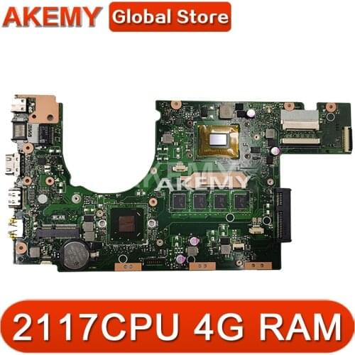 AK with 4G RAM 2117 CPU S300CA Laptop motherboard for ASUS VivoBook S300CA S300C S300 Test original mainboard