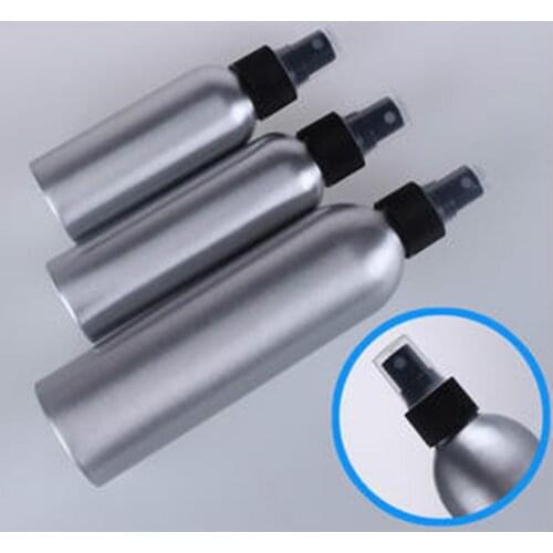Hot 1pc 30ml 50ml 100ml Aluminium Spray Atomiser Bottle Refillable Empty Bottles Black Pump Atomizer Cosmetic Packaging Tool