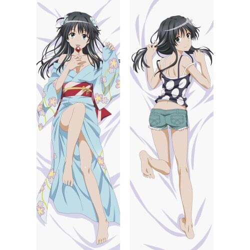 Anime Toaru Kagaku no Railgun Saten Ruiko Dakimakura Hugging Body Pillow Case DIY Fullbody Long Pillow Cover