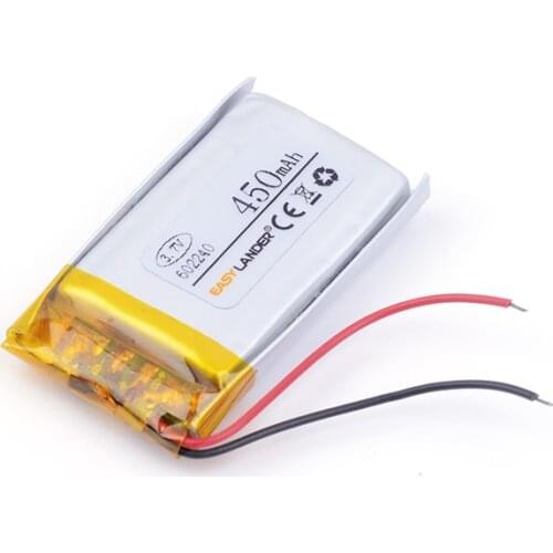 Batterie lithium 602240 3.7V 450MAH lithium-ion polymer battery quality goods of CE FCC ROHS certification authority