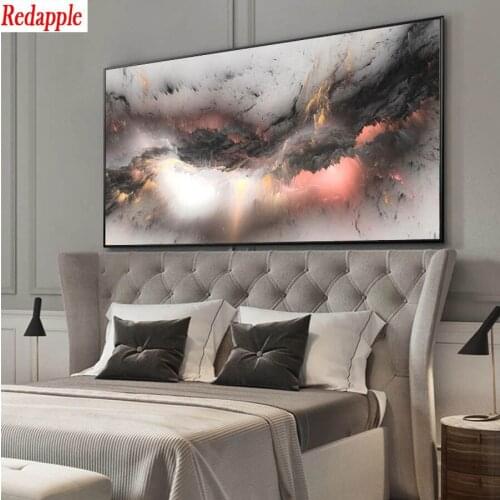 Big Wall Art embroidery mosaic Large Size Abstract Landscape Colored Clouds diamond Painting full drill rhinestone Home Decor