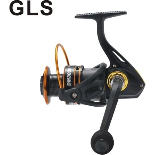GLS brand metal wire cup 12 shaft speed ratio 5.2:1 interchangeable left and right folding rocker spinning wheel fishing reel
