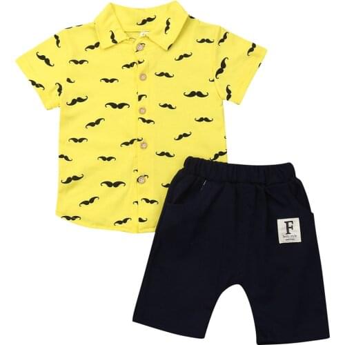 Citgeett Summer Toddler Baby Girl Boys Summer Clothes Ruffle Tops T-Shirt Floral Shorts Pants Outfits Set