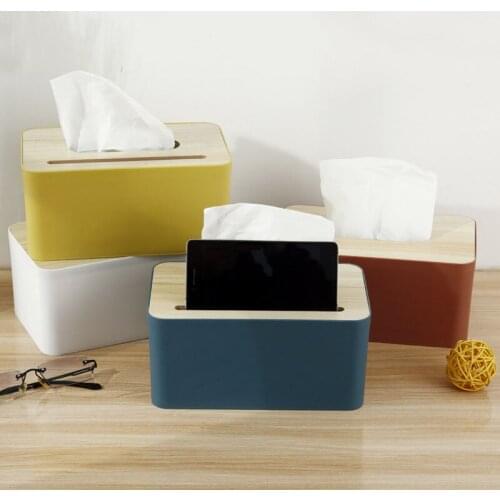 Wooden tissue box eco-friendly household tissue container towel napkin tissue box office home decoration
