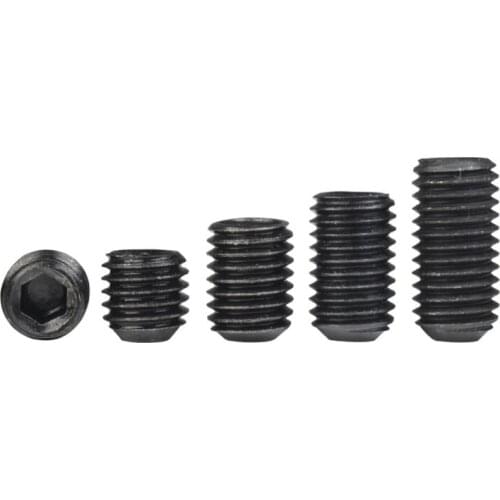 DIN916 Black grade 12.9 alloy steel Hex Hexagon Socket Allen Cup Point Grub Screw Set Bolt M3 M3.5 M4 M5 M6 M8