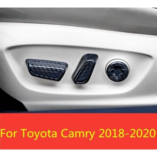 For Toyota Camry 8th Sedan 2018-2020 Seat adjustment decorative frame seat button frame Decorative sequins Modification