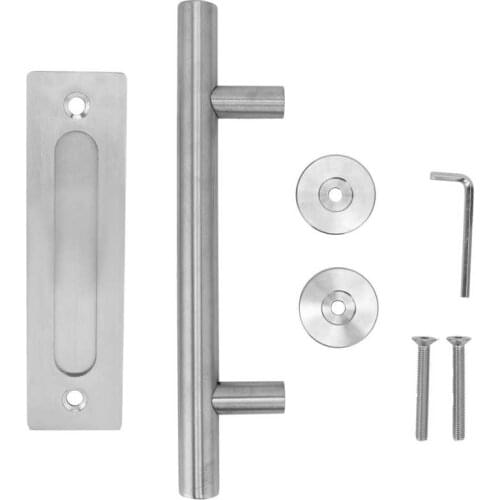 Door handle stainless steel door handle Barn Door Handle Stainless Steel Double‑Side Pull Handle for Door Garage Barn Shed