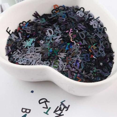 Holographic Alphabet Glitters DIY Jewelry Craft Shaker Fillings Letter Sequins Phone Case Decor Accessories Cosmetic Art