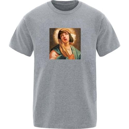 Mary Pulp Fiction funny print cotton t-shirts Men 2020 New Hip Hop summer top Funny Fashion crew neck short sleeve camisetas