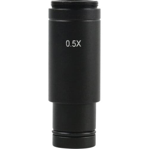 0.5X C Mount Microscope Adapter 0.5X Microscope Relay Lens 23.2mm Electronic Eyepiece Reduction Lens for Microscope CCD Camera