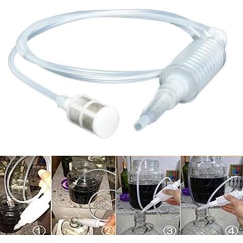 Semi-automatic Home Brew Syphon Pack For Wine Making Hand Knead Siphon Filter Food Grade tube Transparent 199CM