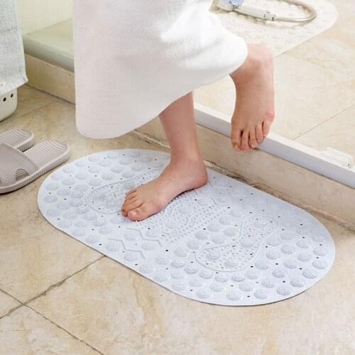 PVC Bathroom Non-slip Mat Water Proof Large Size Bathtub Suction Cup Shower Floor Carpet 69*39cm 1PC Non Slip Bath Mat