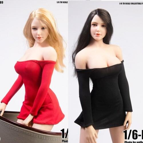 For Sale 1/6th TYM089 Fashion Short Skirt Swings Black Red Colors For 12inch Doll Female Accessories