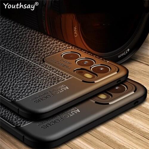 For OPPO Reno6 Case Luxury Leather Soft Silm Rubber Funda Silicone Case For Reno 6 Cover For OPPO Reno 6 Case