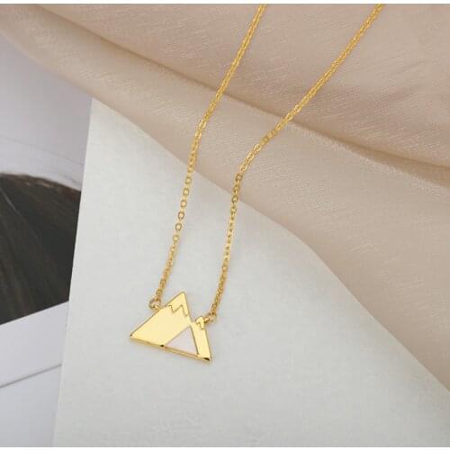 Snow Mountain Pendant Necklaces For Women Vintage Choker Sweet Necklace Aesthetic Charms Collar Wedding Jewelry Gifts To Friends